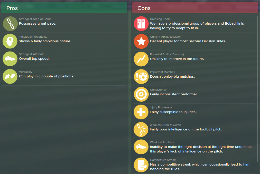 Raul Bobadilla, FM15, FM 2015, Football Manager 2015, Scout Report, Pros & Cons