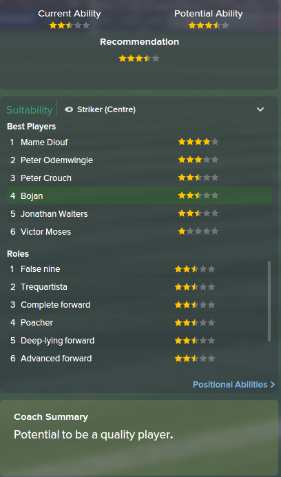Bojan, FM15, FM 2015, Football Manager 2015, Scout Report, Current & Potential Ability
