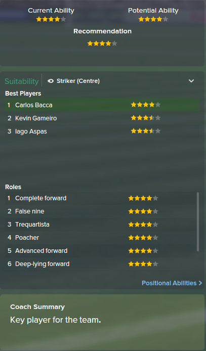 Carlos Bacca, FM15, FM 2015, Football Manager 2015, Scout Report, Current & Potential Ability