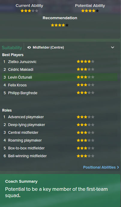 Levin Oztunali, FM15, FM 2015, Football Manager 2015, Scout Report, Current & Potential Ability