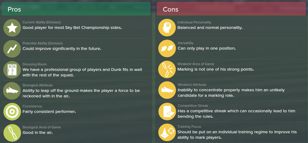 Lewis Dunk, FM15, FM 2015, Football Manager 2015, Scout Report, Pros & Cons