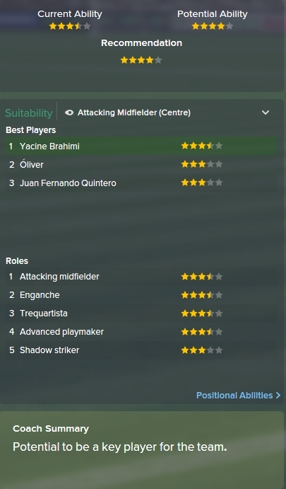 Yacine Brahimi, FM15, FM 2015, Football Manager 2015, Scout Report, Current & Potential Ability