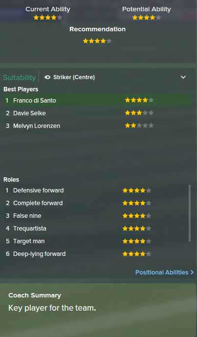 Franco di Santo, FM15, FM 2015, Football Manager 2015, Scout Report, Current & Potential Ability