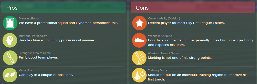 Emerson Hyndman, FM15, FM 2015, Football Manager 2015, Scout Report, Pros & Cons