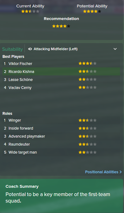 Ricardo Kishna, FM15, FM 2015, Football Manager 2015, Scout Report, Current & Potential Ability