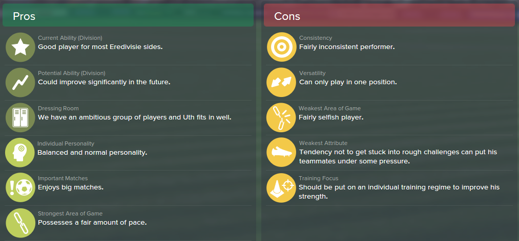 Mark Uth, FM15, FM 2015, Football Manager 2015, Scout Report, Pros & Cons