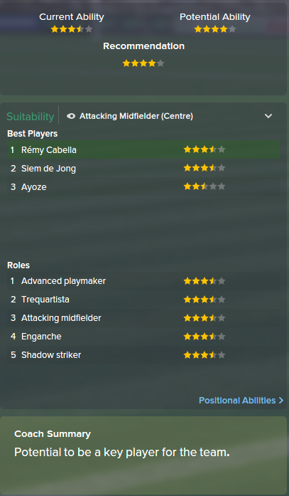 Remy Cabella, FM15, FM 2015, Football Manager 2015, Scout Report, Current & Potential Ability