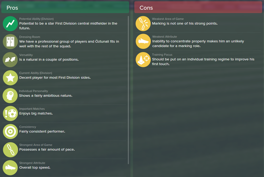 Levin Oztunali, FM15, FM 2015, Football Manager 2015, Scout Report, Pros & Cons